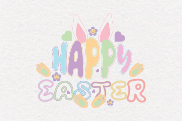 Happy Easter Retro Quote SVG Design: Graphics & Crafts