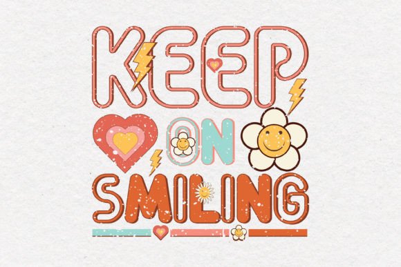 Keep on Smiling Retro Quote SVG Design for Crafts & Graphics
