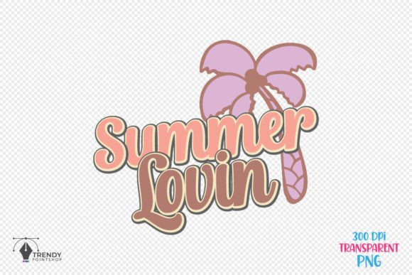 Lovin Summer Beach Quote SVG Design for Crafts & Graphics