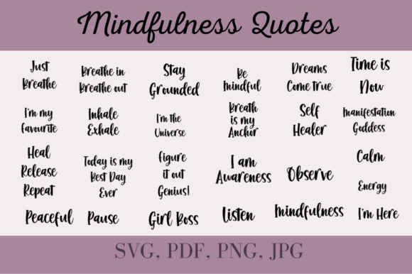 Mindfulness Quote SVG: Crafts & Graphics for Content Publishers
