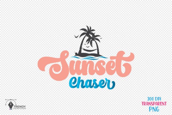 Sunset Summer Beach Quote SVG Design