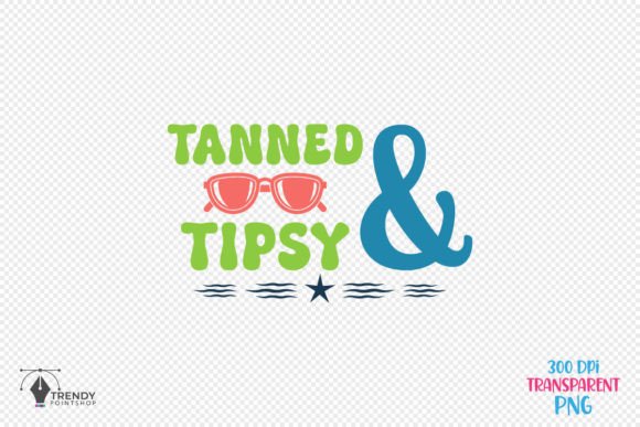 Tanned Summer Beach Quote SVG Design for Crafts & Graphics