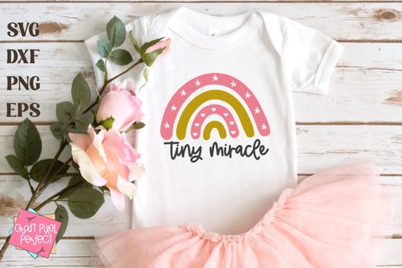 Tiny Miracle, Cute Baby Quote SVG: Graphics for Crafts & Content